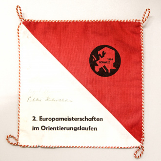 Vlajka ME v OB Švýcarsko 1964, sbírka MJVM ve Zlíně