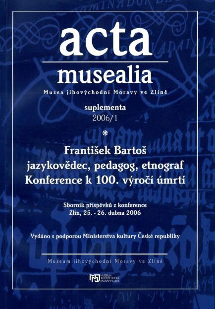 František Bartoš, jazykovědec, pedagog, etnograf